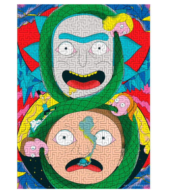 Пазл-лабиринт деревянный Woods Story Rick & Morty Бесконечные Приключения XL (wsrm005-XL)