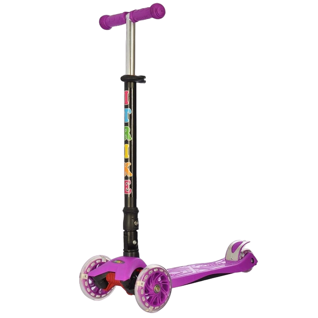 Самокат трехколесный iTrike с подсветкой колес Фиолетовый (JR 3-003-V)