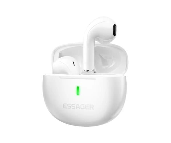 Наушники-гарнитура Bluetooth ESSAGER Shining TWS Bluetooth earphones White Наушники-гарнитура Bluetooth ESSAGER Shining TWS Bluetooth earphones White