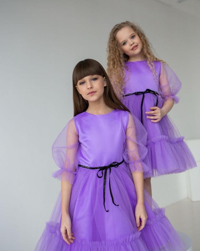 Платье праздничное для девочки 104 см Фиолетовый (2229160391) - фото 3 Платье праздничное для девочки 104 см Фиолетовый (2229160391) - фото 3
