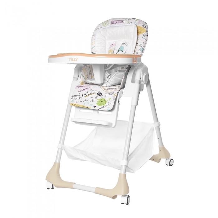 Стульчик для кормления детский Tilly Bistro T-641/2 Beige с регулировкой спинки из пластика 104х76х61 см Бежево-белый (150-7-T-641/2 Beige)