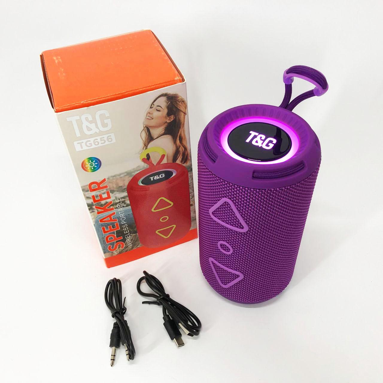 Колонка Bluetooth портативна TG656 FM-радіо Фіолетовий - фото 5