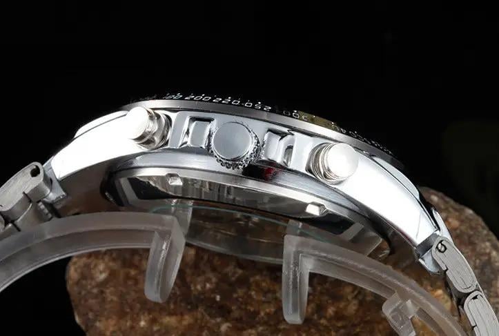 Часы мужские механические наручные Winner Skeleton с автоподзаводом Серебристые с золотом (IBW903SY) - фото 6