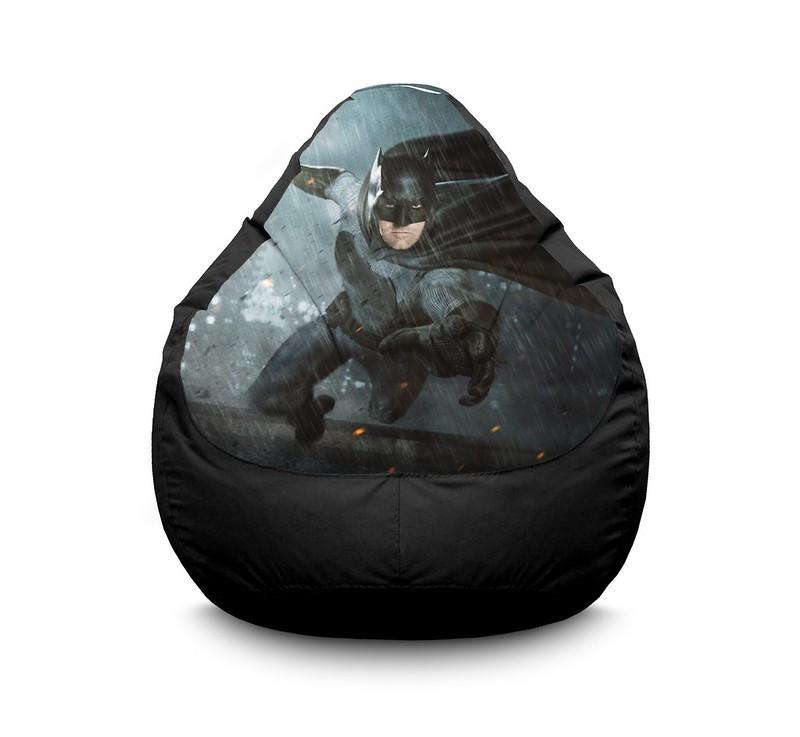 Кресло мешок iPuff Batman Jump Оксфорд XXXL 100х135 см Черный