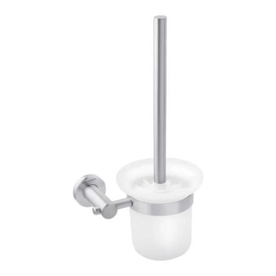 Ершик для унитаза Kroner KRP Edelstahl Klassisch-ESG3710 настенный Никель/Белый (SVR-CV025648)