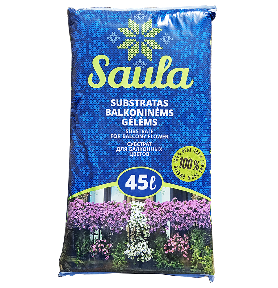 Торфяной субстрат для комнатных и балконных растений Saula 45 л (1843054343)