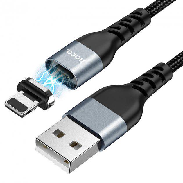 Кабель Hoco Lightning Traveller magnetic charging data cable U96 1,2 м Black (8b2c751d) - фото 6