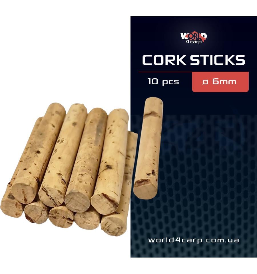 Палички для риболовлі W4C CORK STICKS пробкові Ø 6 мм 10 шт.