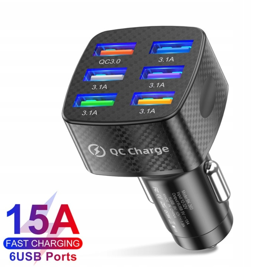 Зарядка для телефонів автомобільна Quick Charge 3,0 75 Вт USB/PD (АЗ1) - фото 2