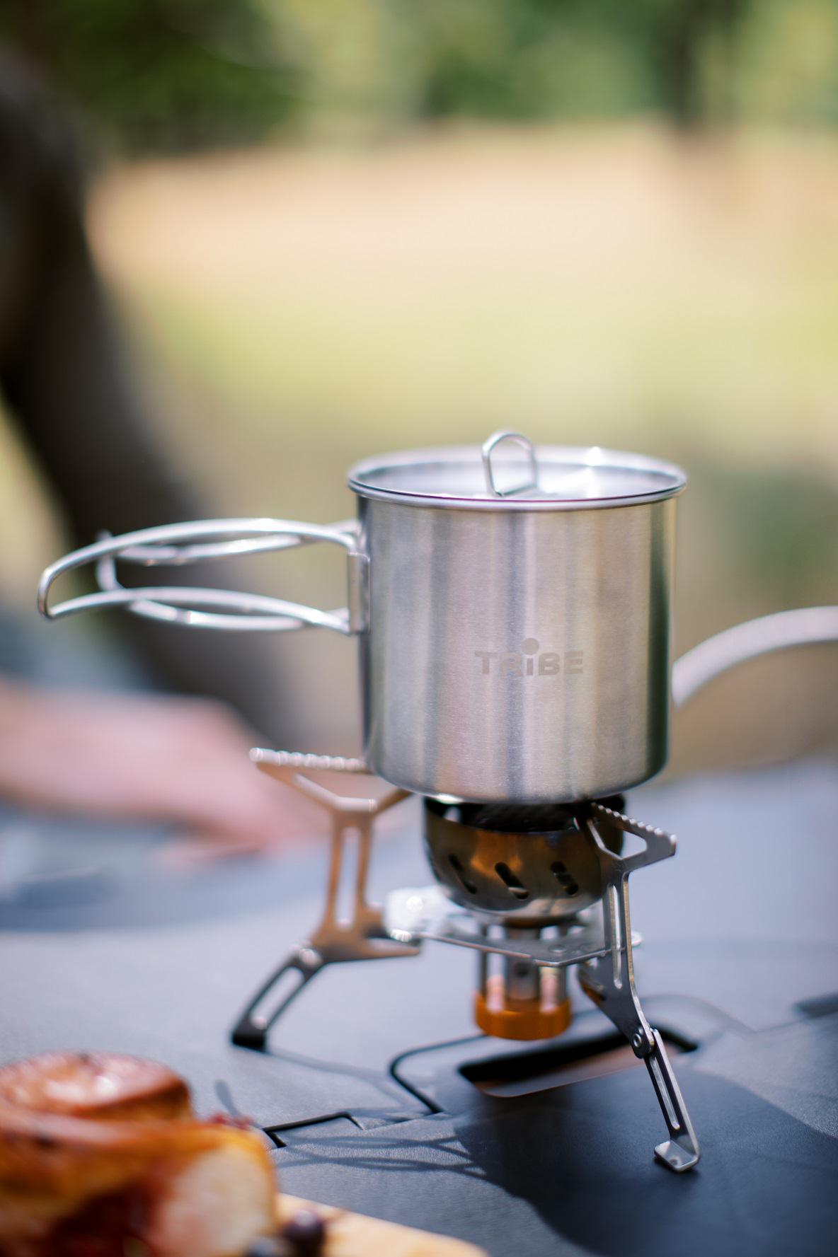 Кружка з кришкою та складними ручками Tribe Camping Cup (T-FA-0012-metal) - фото 4 Кружка з кришкою та складними ручками Tribe Camping Cup (T-FA-0012-metal) - фото 4