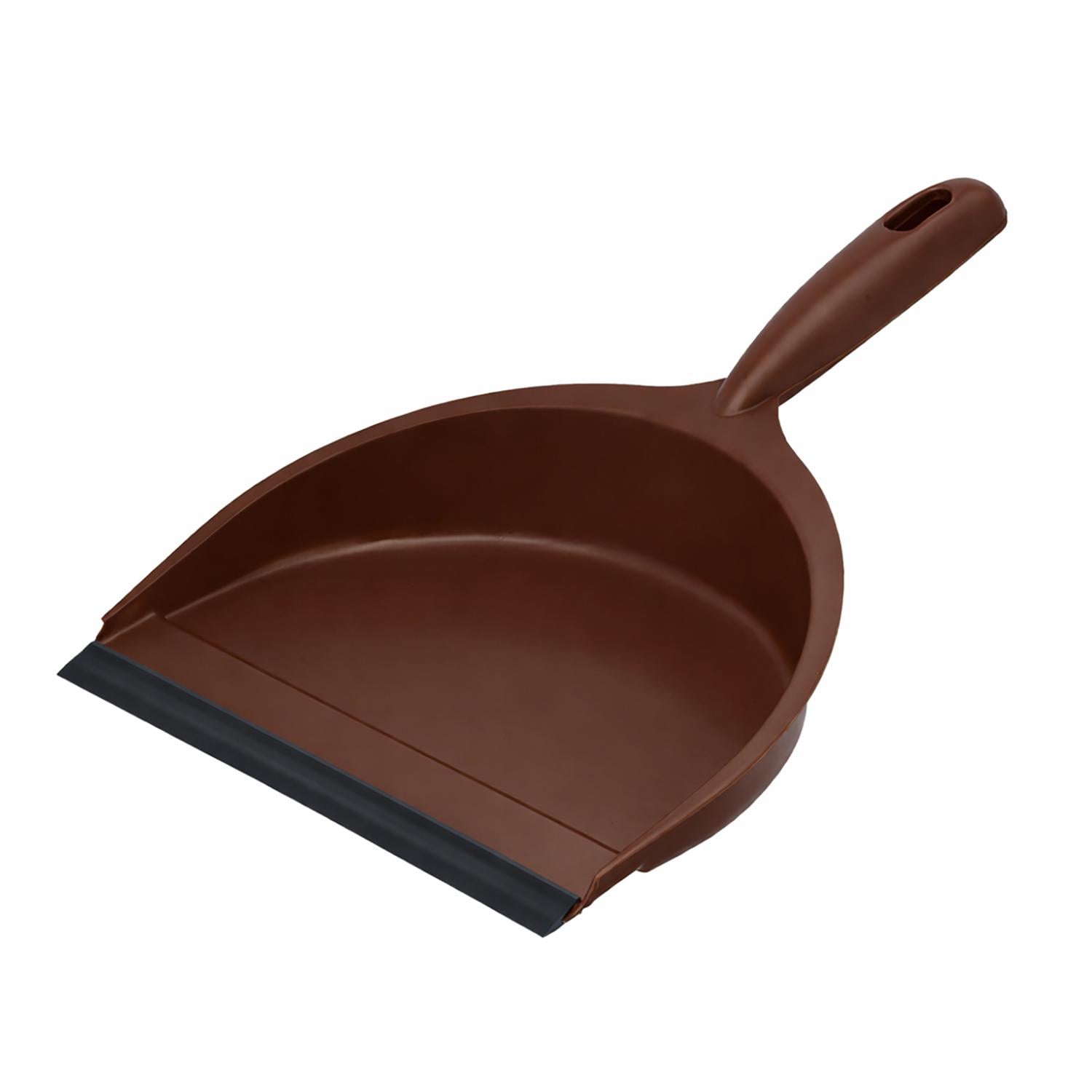 Совок пластиковий для сміття з гумовою насадкою 31 см Коричневий