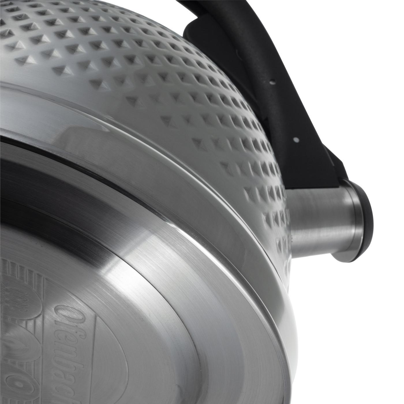 Чайник зі свистком та бакелітовою ручкою Ofenbach KM-100306 з нержавіючої сталі 2,7 л Сталевий (150-84-100306) - фото 6