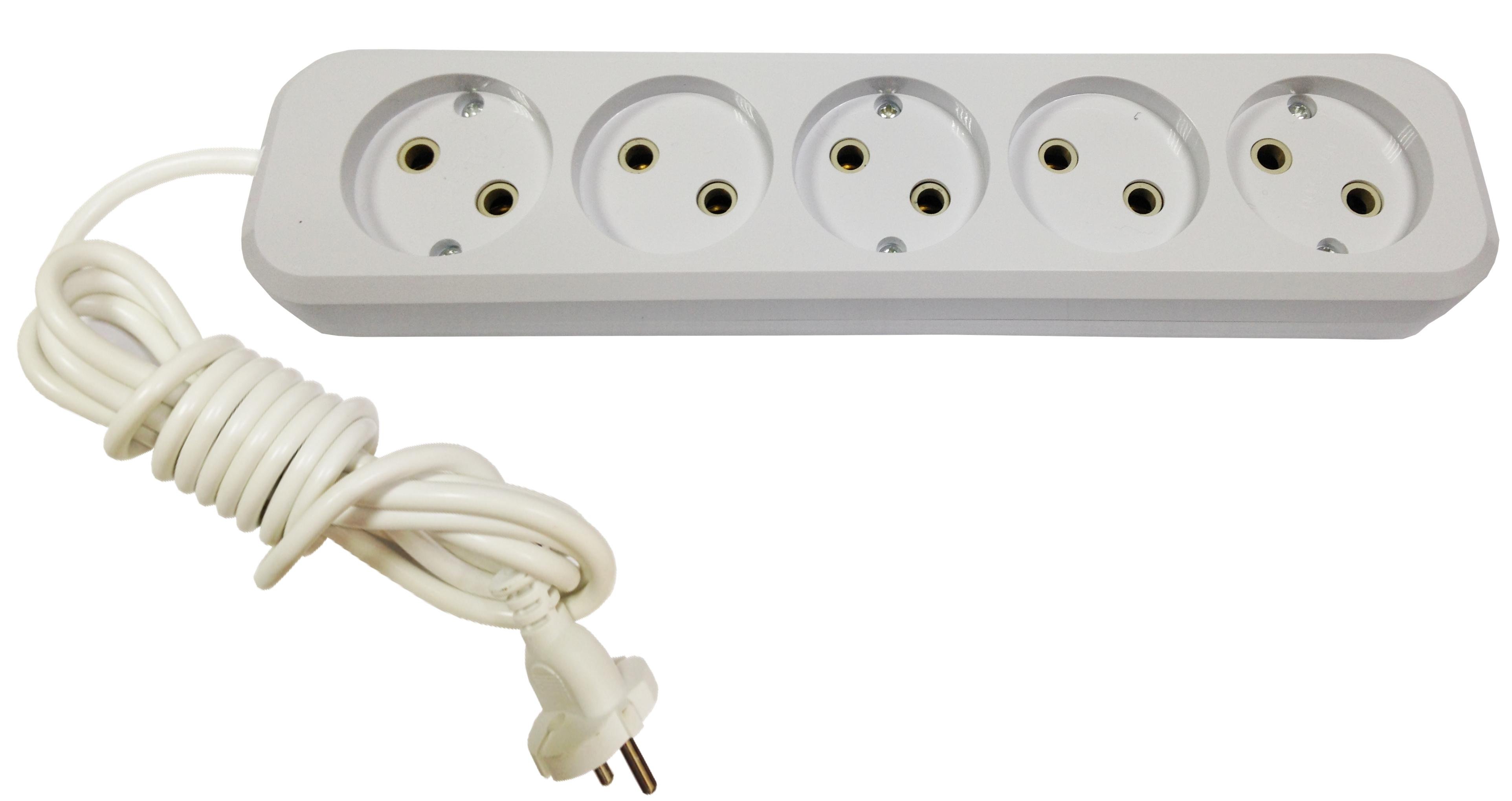 Подовжувач Lumano Modern 5 гнізд мідний провід без заземленням 5 м (18300)