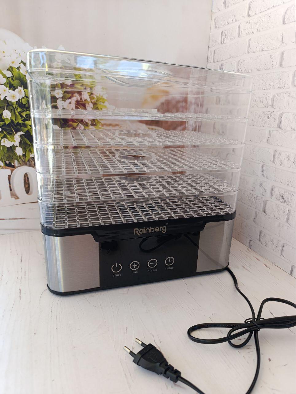 Сушилка для фруктов овощей Rainberg RB-2291 1000 Вт (RB-2291) Сушилка для фруктов овощей Rainberg RB-2291 1000 Вт (RB-2291)