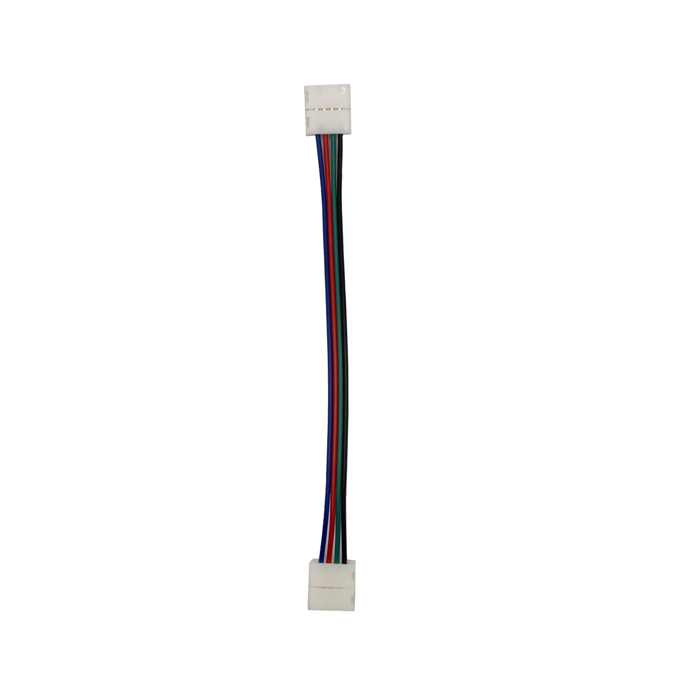 Конектор Prolum для LED-стрічки RGB та 2 затискача 10 мм (29822051) Конектор Prolum для LED-стрічки RGB та 2 затискача 10 мм (29822051)