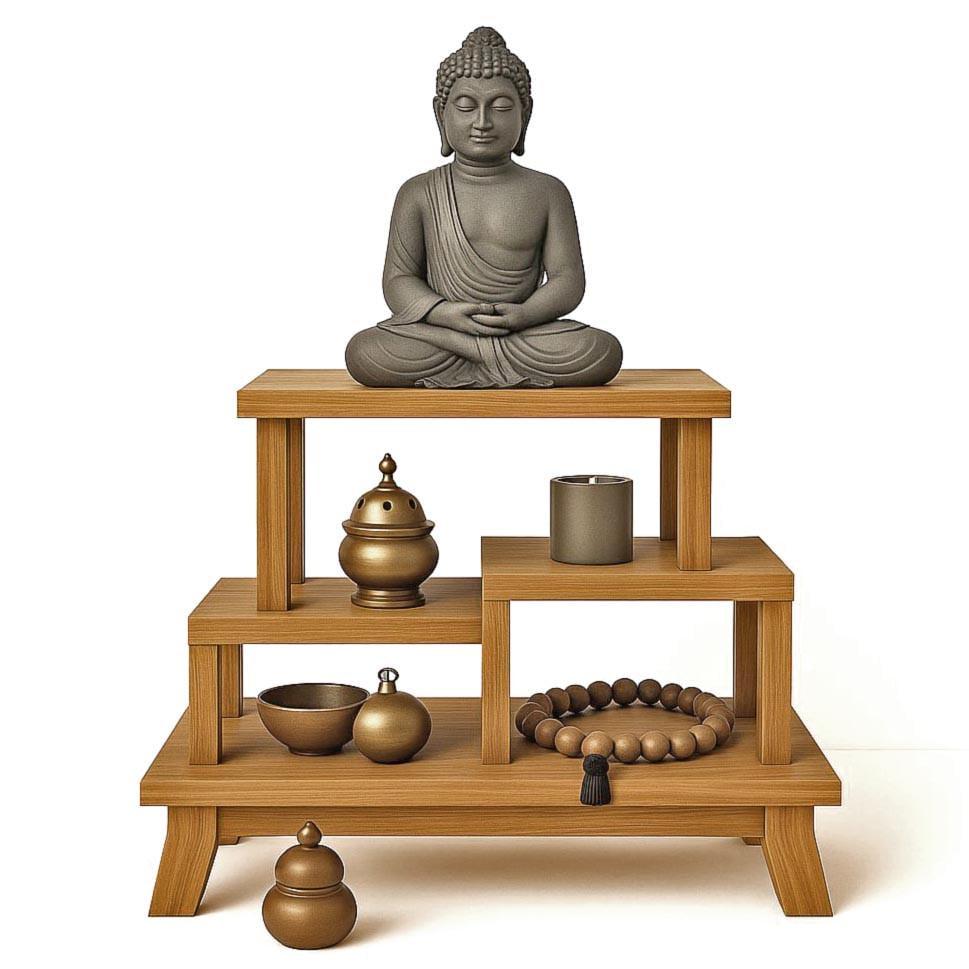 Вівтар для медитації з дерева Джаймарі Сієна (ЛАТ-003705)