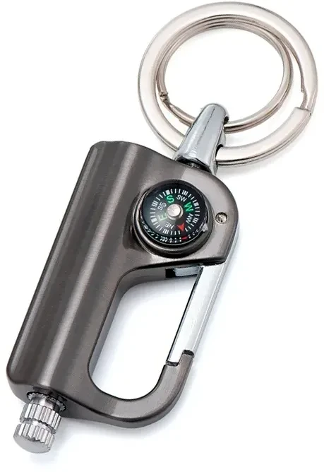 Спичка-кресало бензиновая с карабином и компасом (33484023)
