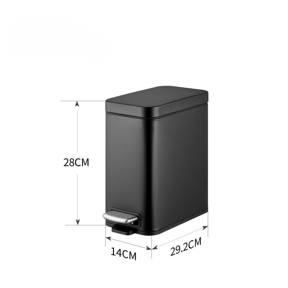 Відро для сміття з плавним закриттям Mixxus Premium Quadro-TC0105 прямокутне 5 л Чорний (MI7061) - фото 6