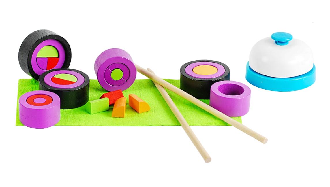 Сортер WENYI Суши роллы с деталями/звонок/карты Multicolor (109508)