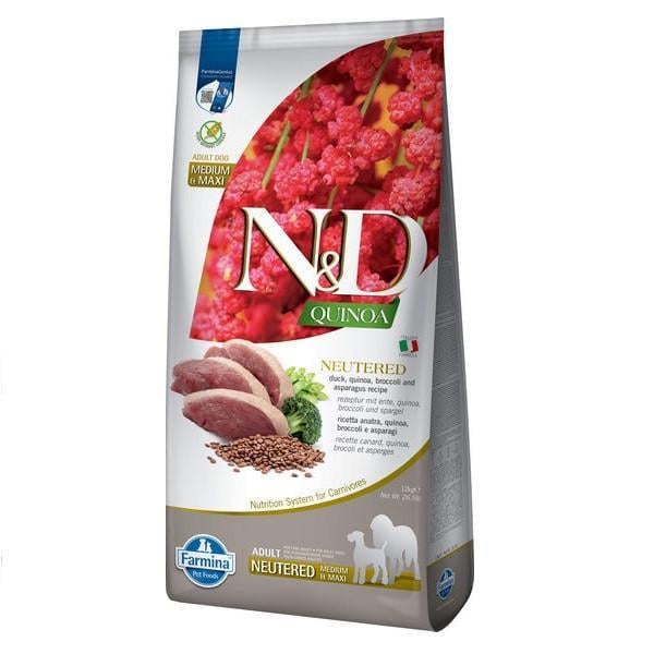 Корм сухой Farmina N&D Quinoa Duck Brocooli&Asparagus Neutered для взрослых стерил, собак средних и крупных (2998382276)