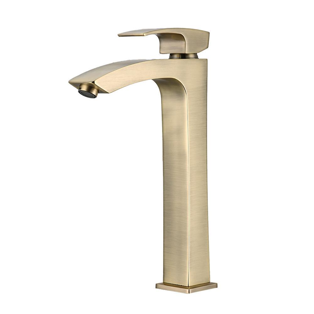 Смеситель высокий для умывальника Gappo G1007-42 Бронзовый (1961748353)