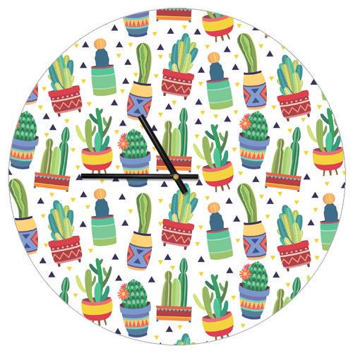 Часы настенные круглые Presentville Кактусы 36 см (CHR P TFL010)