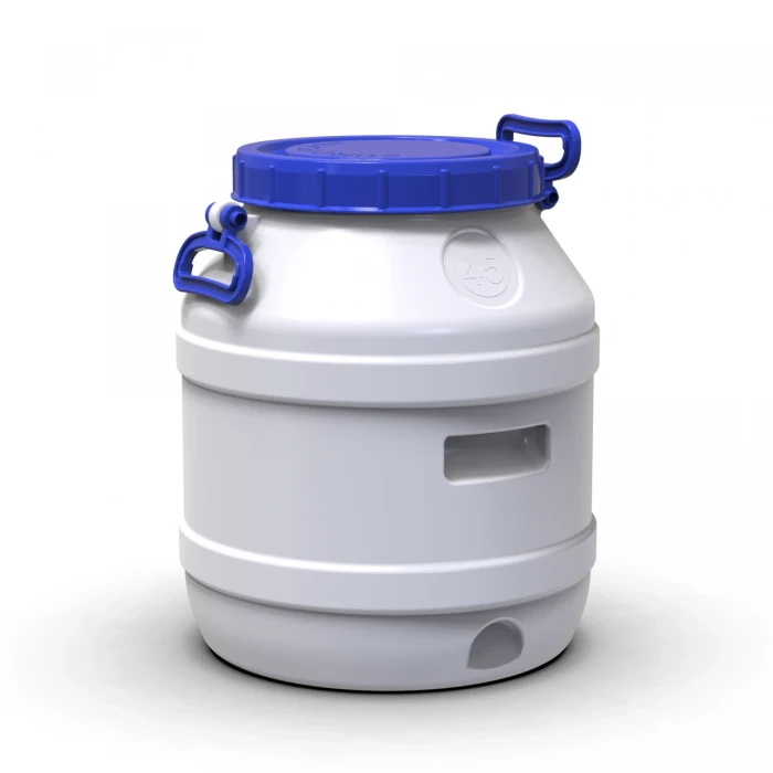 Бідон харчовий Litolan з ручками 45 л Білий (000067310)