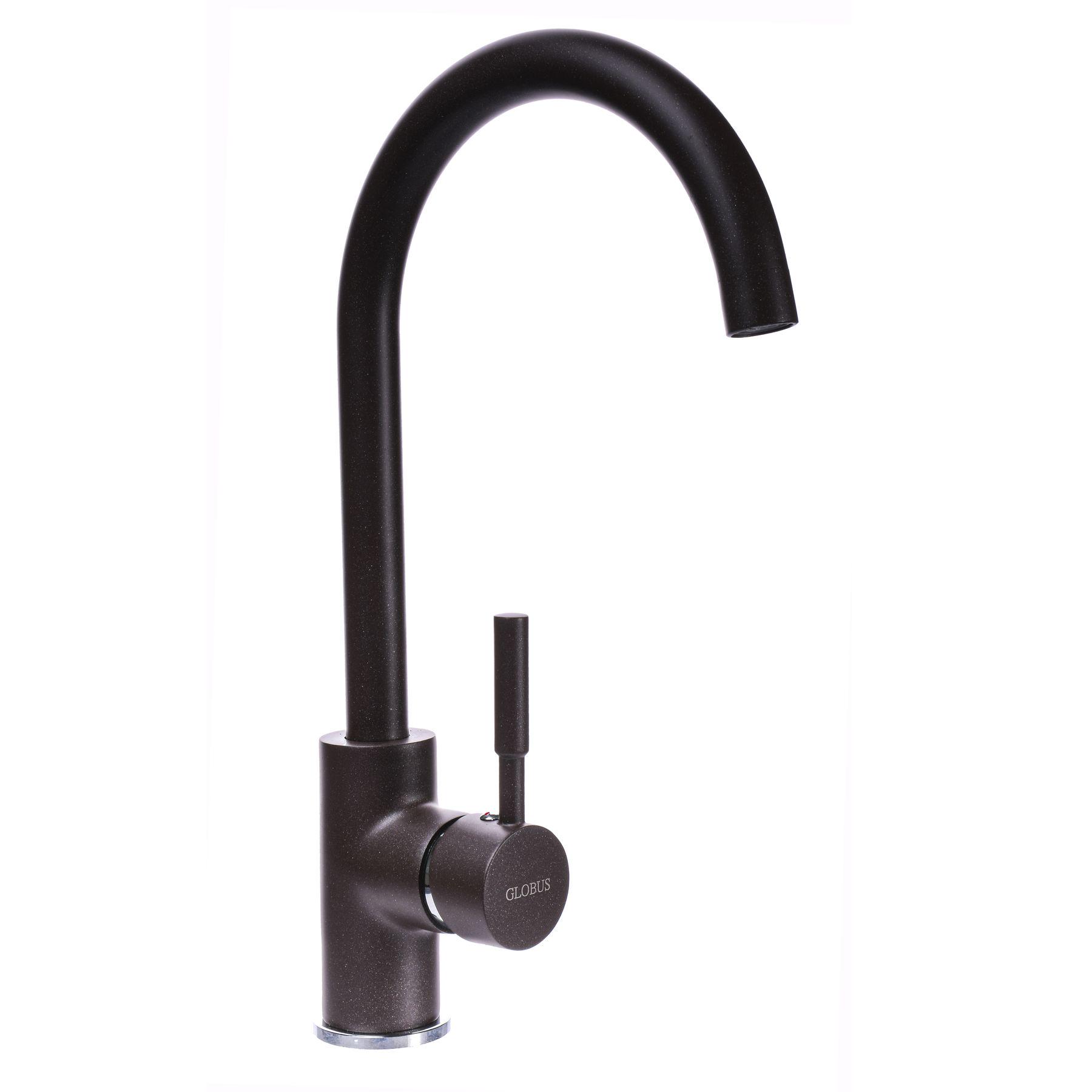 Смеситель для кухни Globus Lux Lazer GLLR-0203S-6-MARONE 000019226 однорычажный Коричневый (108328)