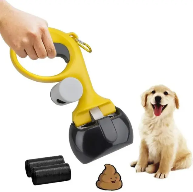 Совок для збирання Pooper Scooper автоматичний з карабіном та мішками 25x11x9 см (8-18-VEN1204) - фото 2 Совок для збирання Pooper Scooper автоматичний з карабіном та мішками 25x11x9 см (8-18-VEN1204) - фото 2