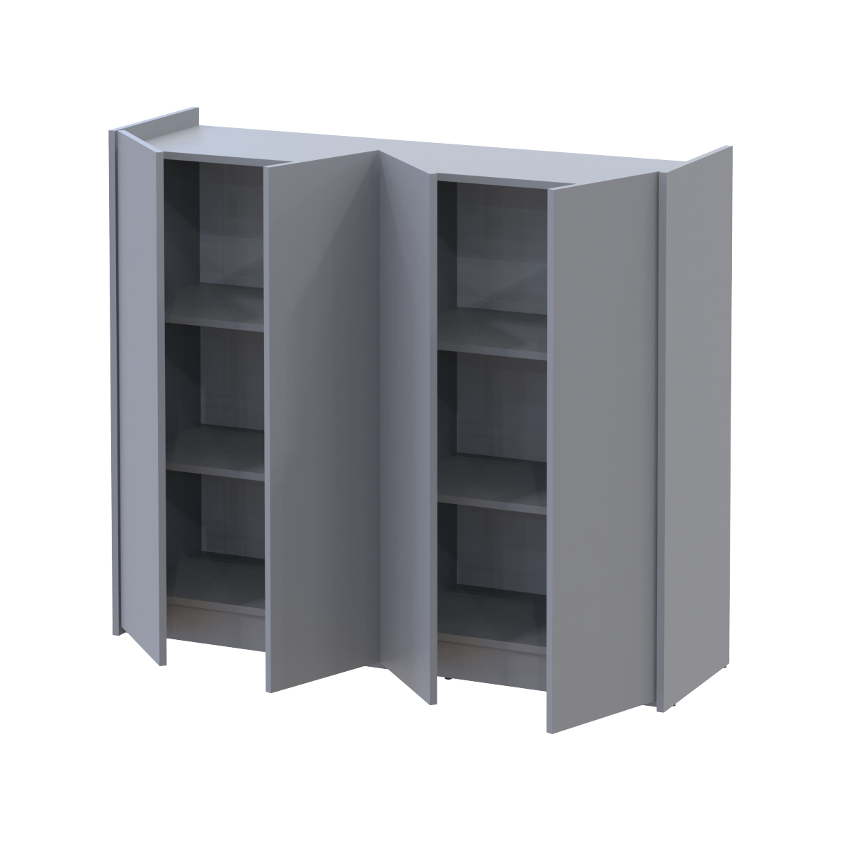 Полиці до тумби Doros Кассель 2 шт. 61,5х34,5х1,6 см Сірий (41516228) - фото 5