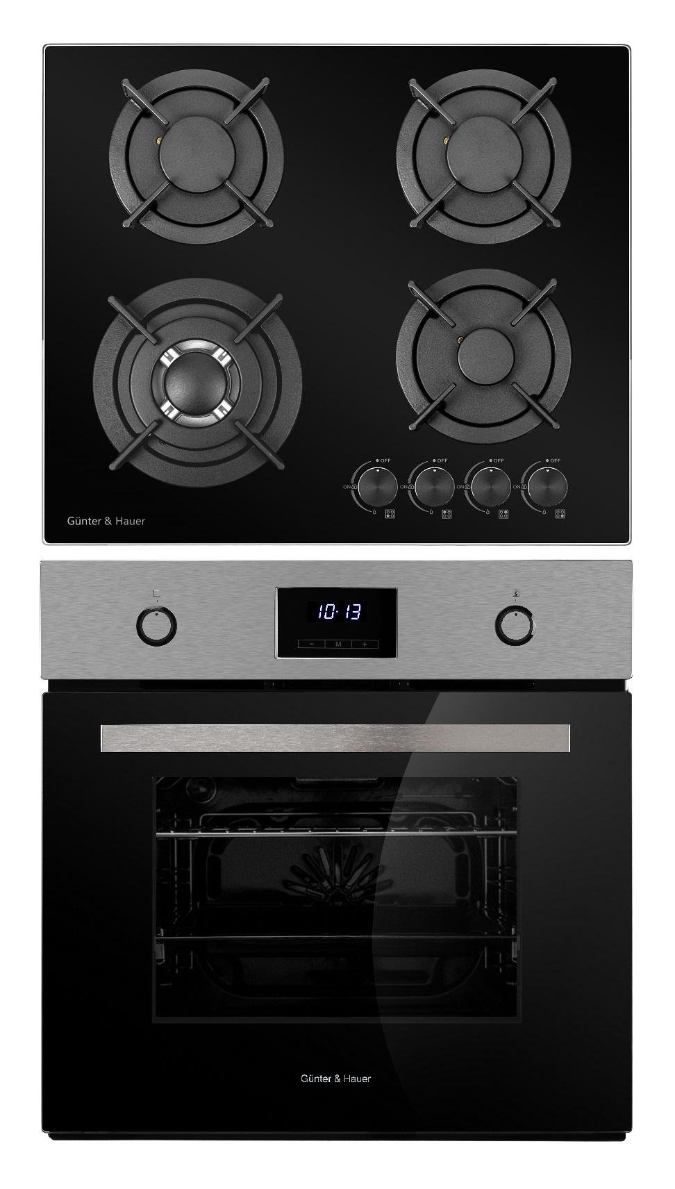 Шафа духова Gunter&Hauer EOM 857 BTEL/варильна поверхня газова Gunter&Hauer S 68 BL