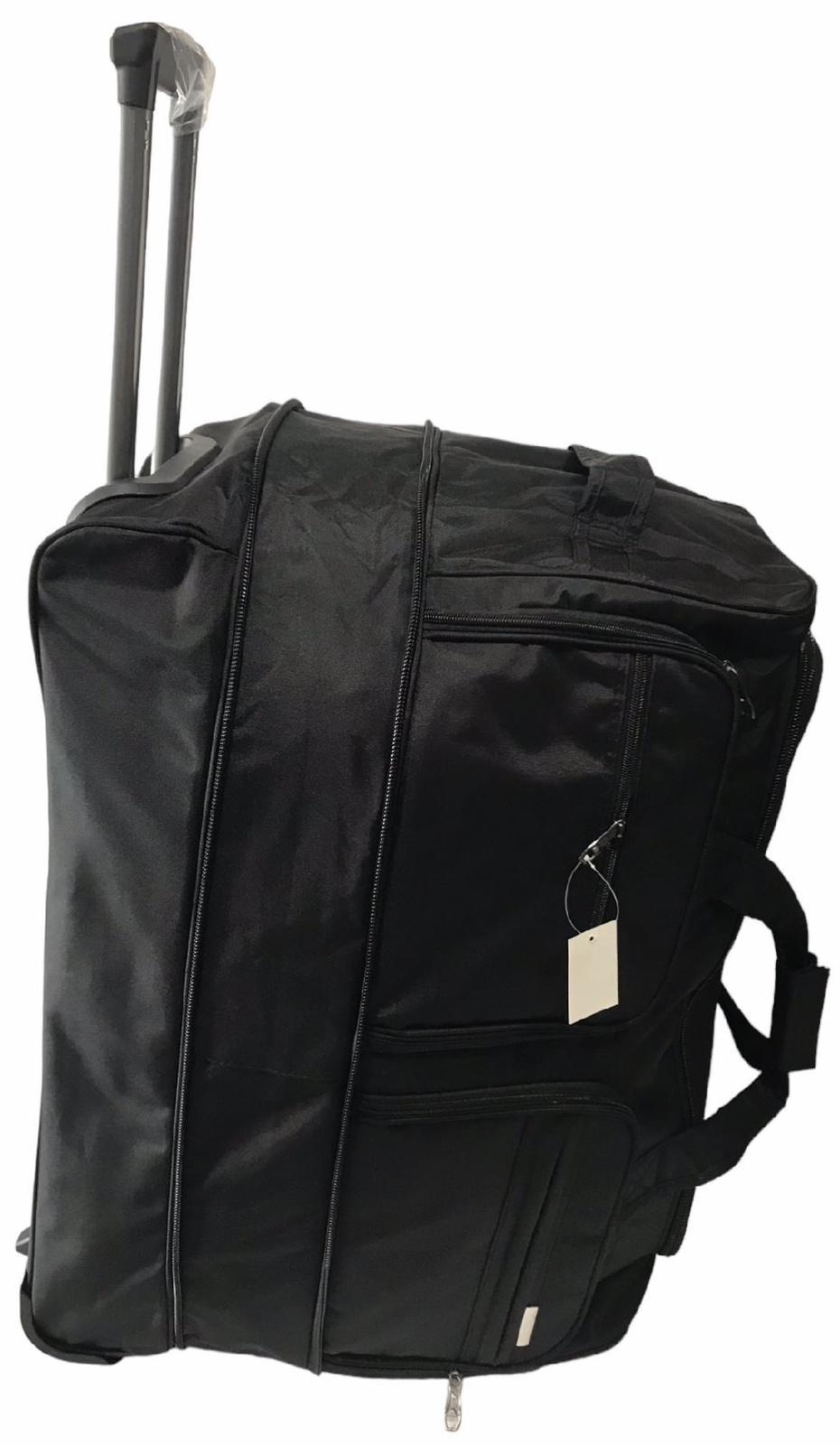 Сумка дорожная большая на трех колесах с регулировкой размера 100 л Черный (907)
