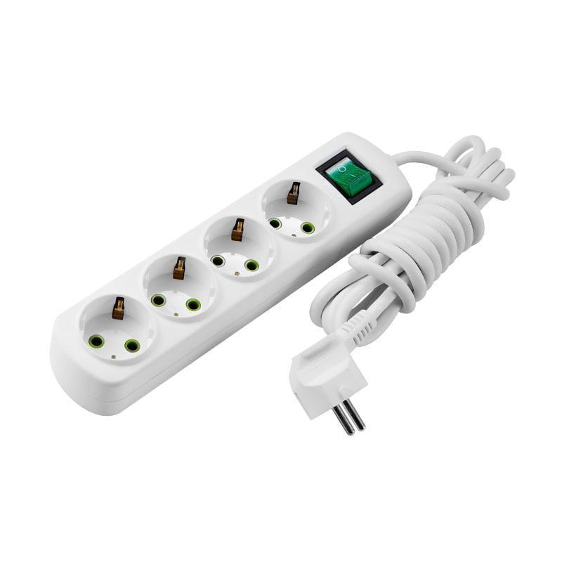 Удлинитель Lezard Letitia 4 входа с заземлением и выключателем 3 м (28679442)