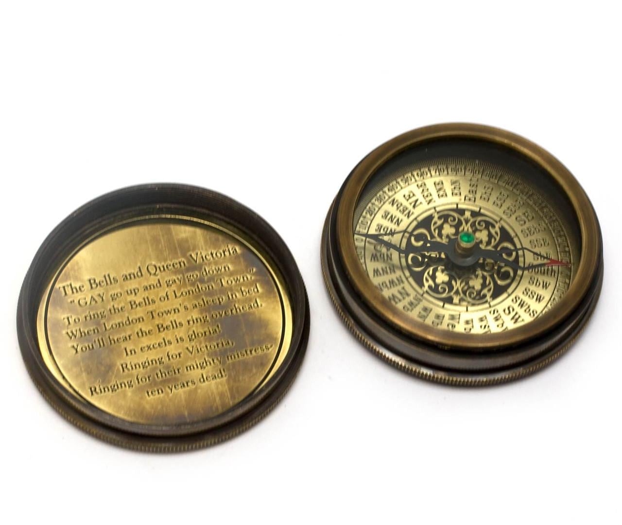 Компас морський бронзовий Victorian pocket compas 6х2 см (29275)