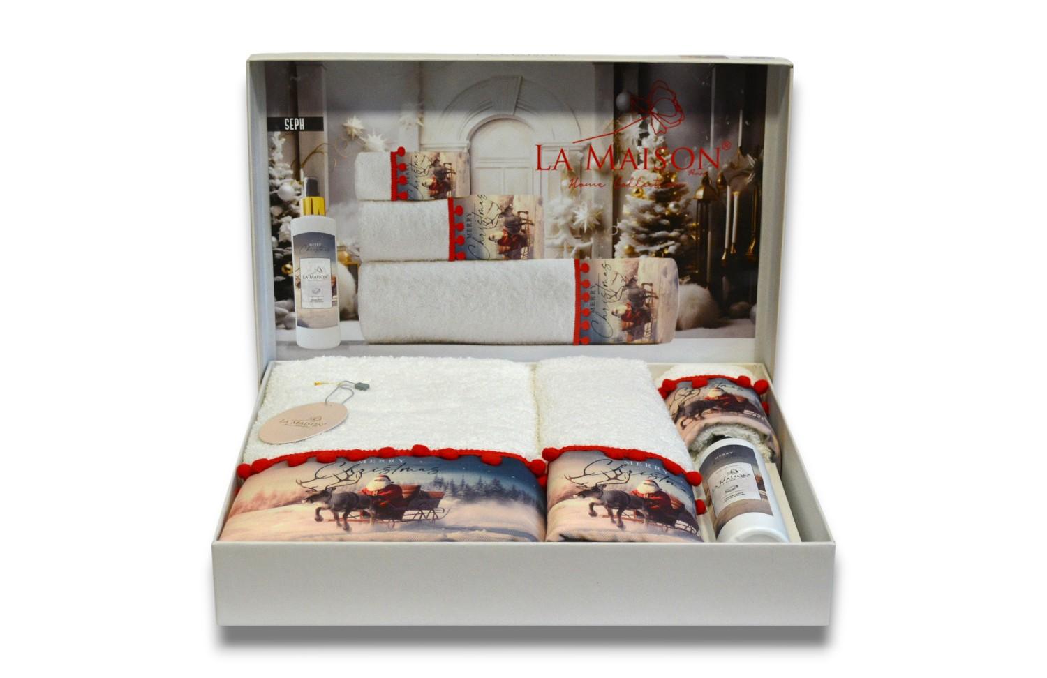 Подарунковий набір рушників La Maison d'Armorine 3 шт. з ароматом Selh 30484 (29658334) - фото 3 Подарунковий набір рушників La Maison d'Armorine 3 шт. з ароматом Selh 30484 (29658334) - фото 3