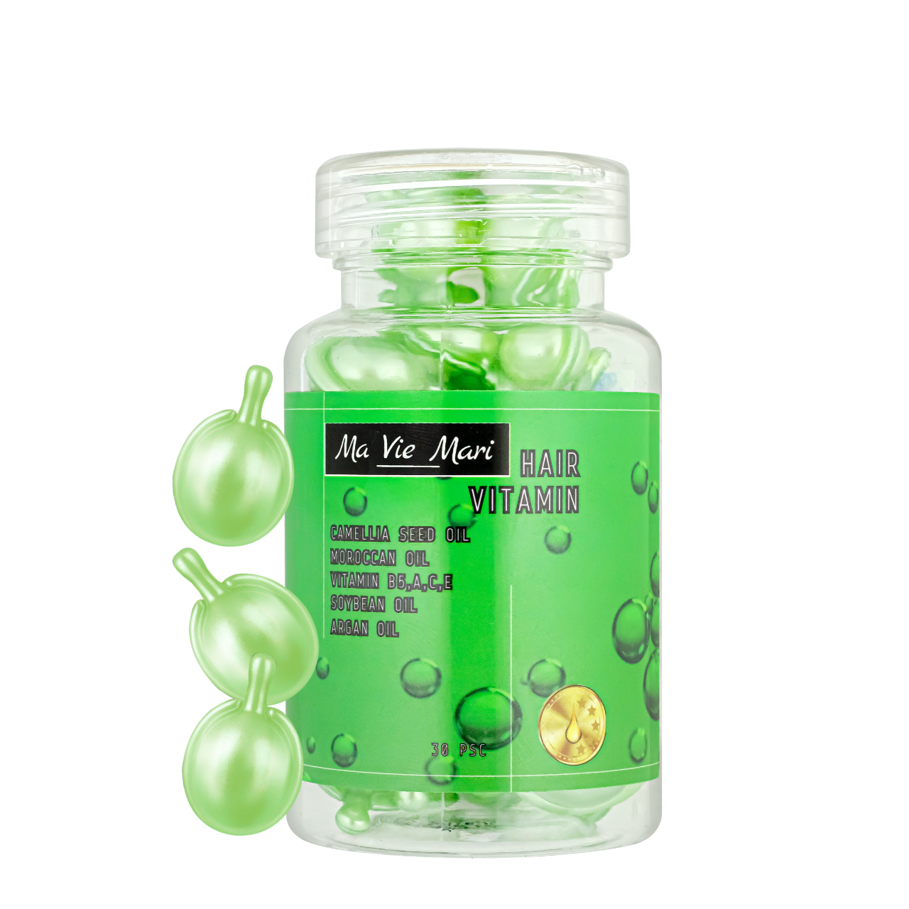 Капсули для сухого та січеного волосся Ma Vie Mari 30 шт. Зелений (MVM3653)