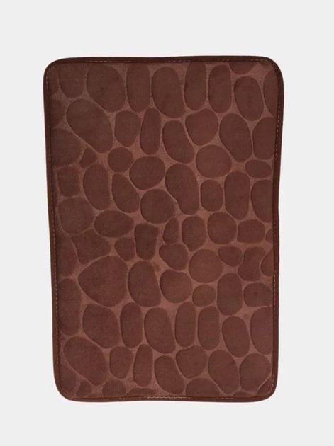 Коврик в ванную комнату AQUA RUG brown stones 60х40 см - фото 1