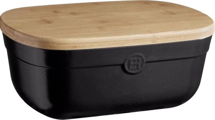 Хлібниця з дошкою-кришкою Storage Emile Henry 35,5x24,8x15,5 см Чорний (718750)