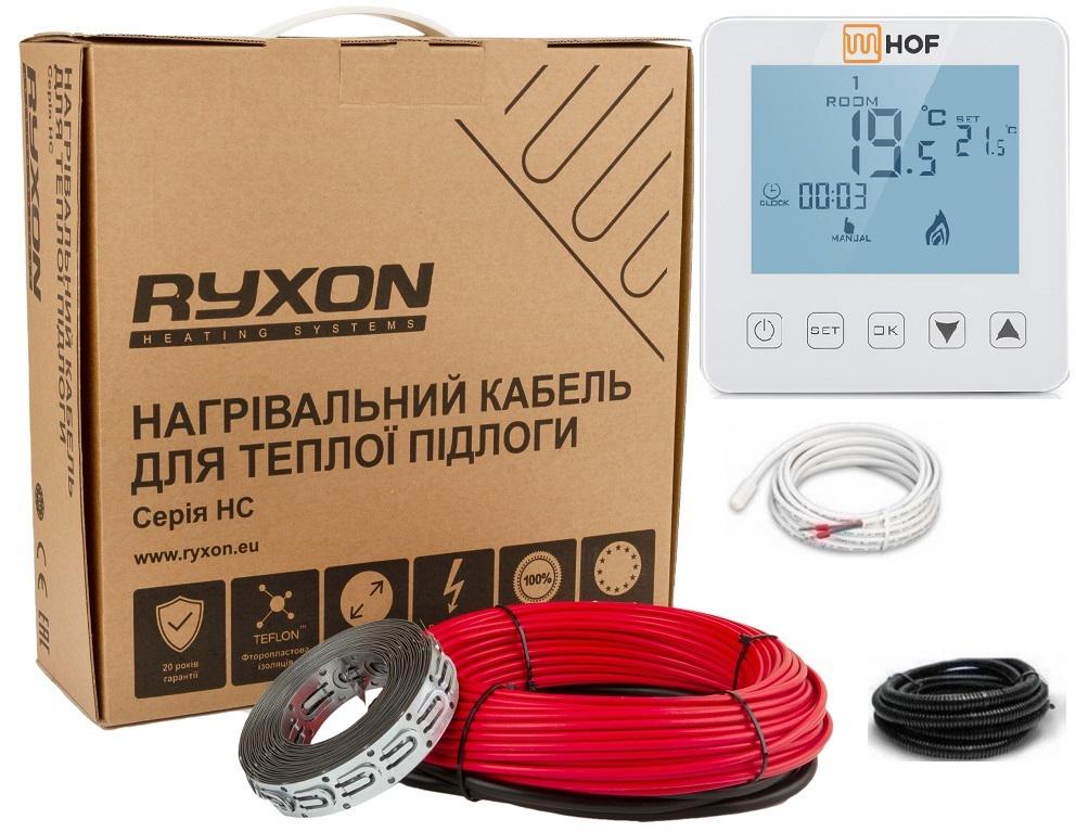 Нагревательный кабель RYXON 4 м² - 5 м²/800 Вт/40 м с программируемым терморегулятором Hof sen Нагревательный кабель RYXON 4 м² - 5 м²/800 Вт/40 м с программируемым терморегулятором Hof sen