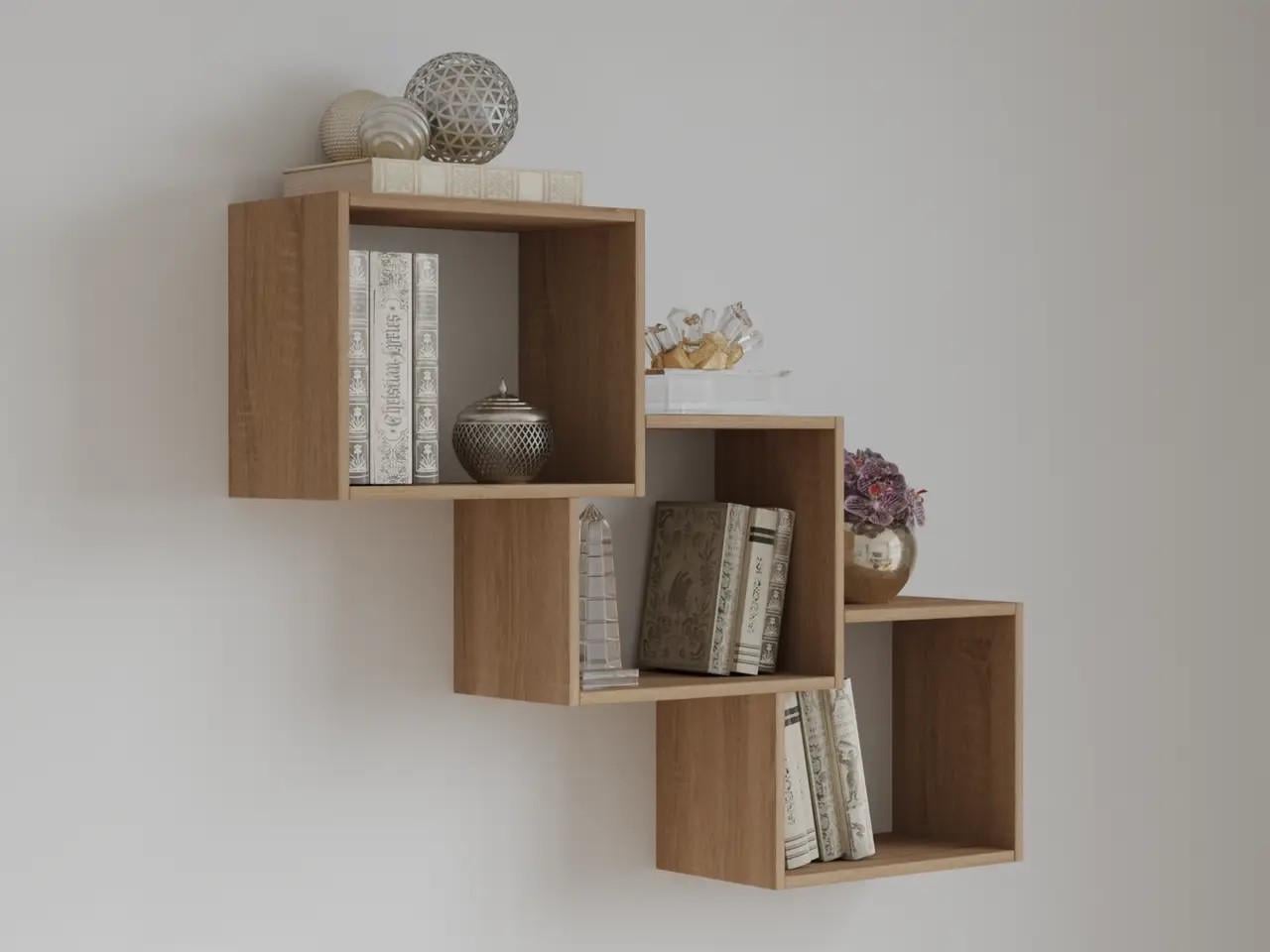 Полочка настенная П-1 3 секции для декора и хранения из ламинированного ДСП 1120 мм (П-1С) Полочка настенная П-1 3 секции для декора и хранения из ламинированного ДСП 1120 мм (П-1С)