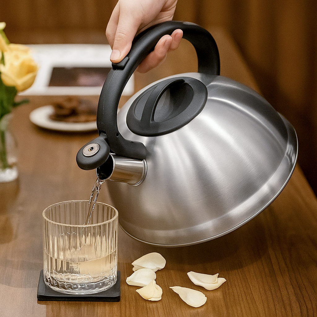 Чайник для всех видов плит Classic Steel с свистком капсульное дно нержавеющая сталь 3 л (03-MH-3603) - фото 2 Чайник для всех видов плит Classic Steel с свистком капсульное дно нержавеющая сталь 3 л (03-MH-3603) - фото 2