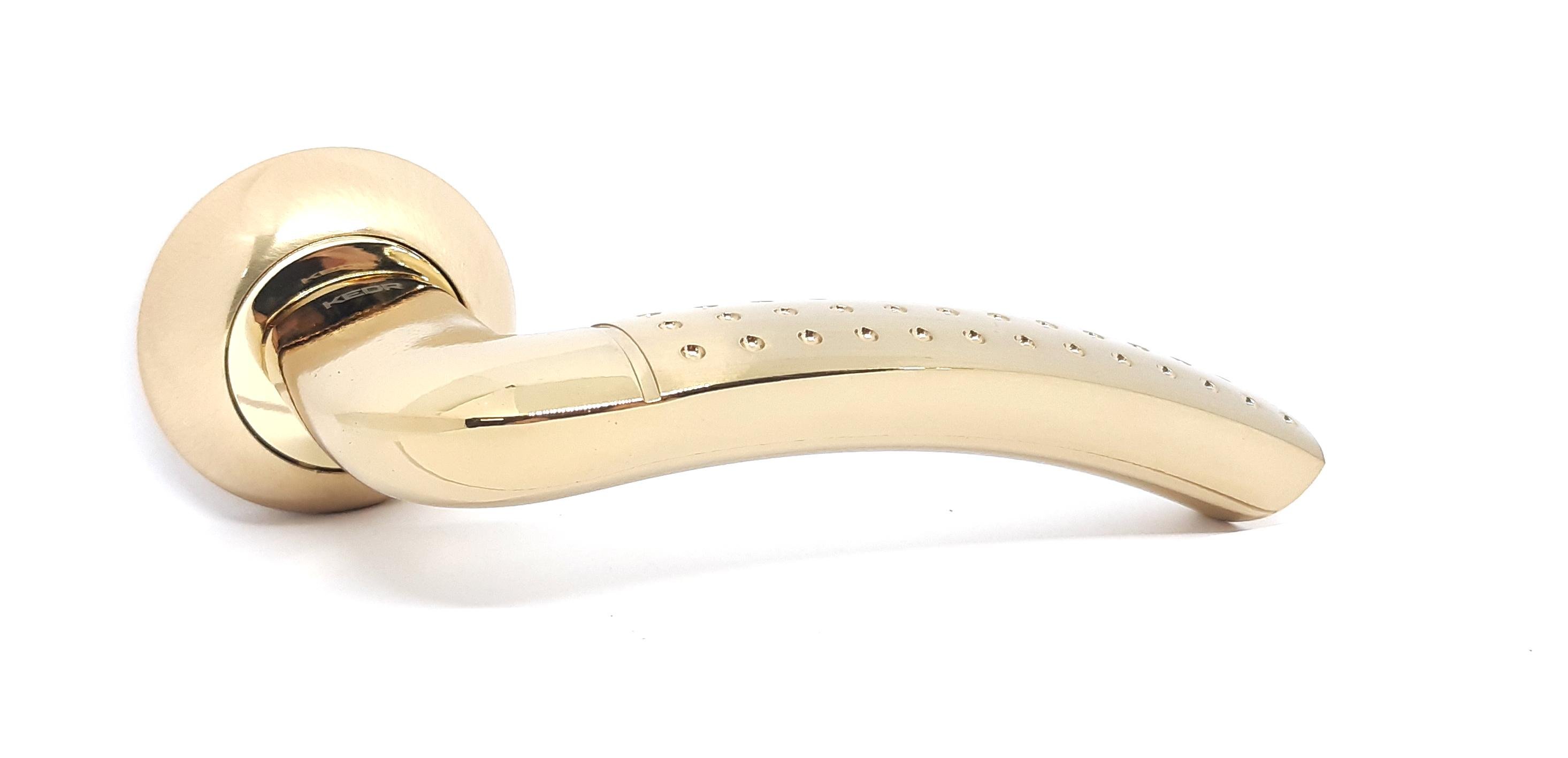 Ручка Kedr на розетке R10.026-AL SB/PB Латунь полированная/матовая Латунь