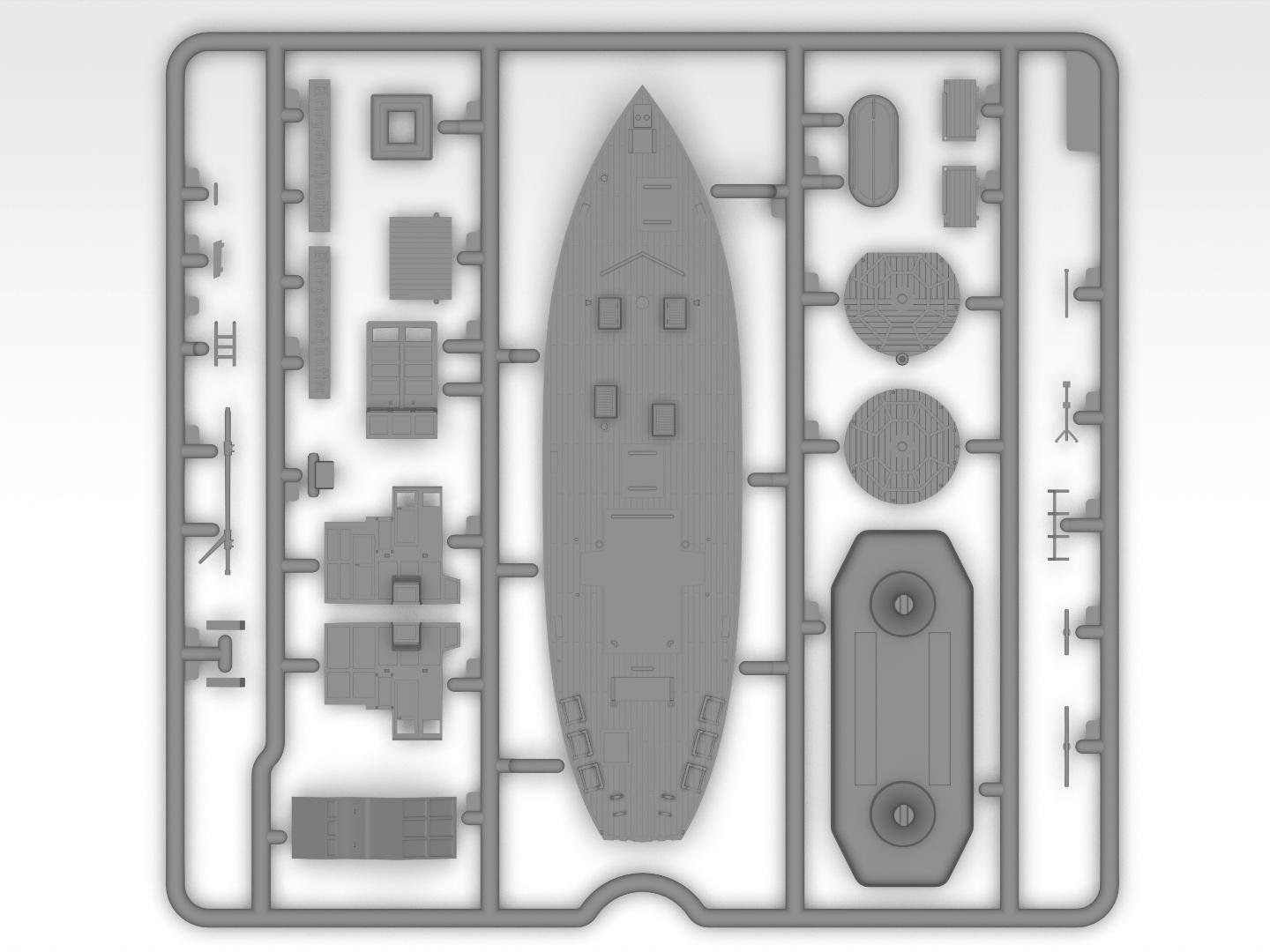 Сборная модель ICM KFK Kriegsfischkutter немецкий многоцелевой катер 2 СВ (S.012) - фото 3