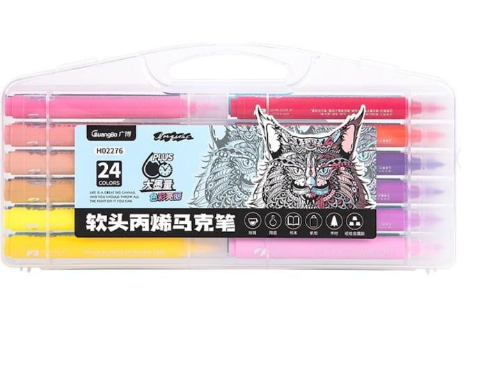 Набір фломастерів Guangbo Storage Compartment Marker Pen 24 Colors