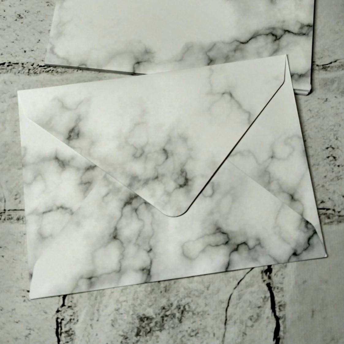 Конверт бумажный Мрамор 18х13 см Серый (5-86566)