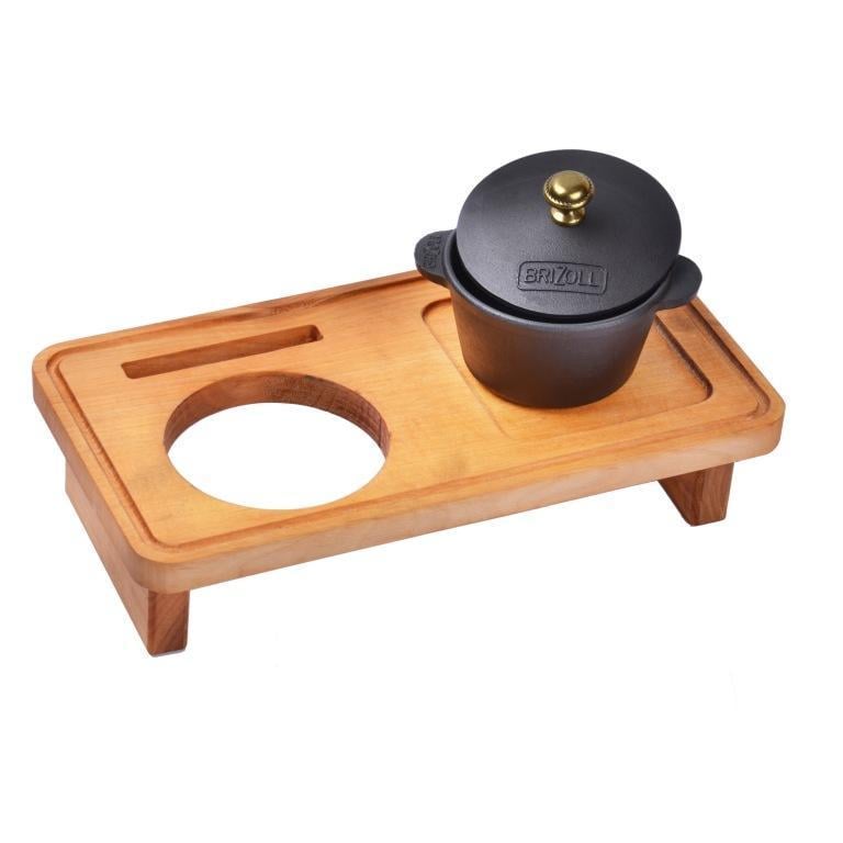 Кастрюля с подставкой Brizoll чугунная 0.3 л (Н03-Д)