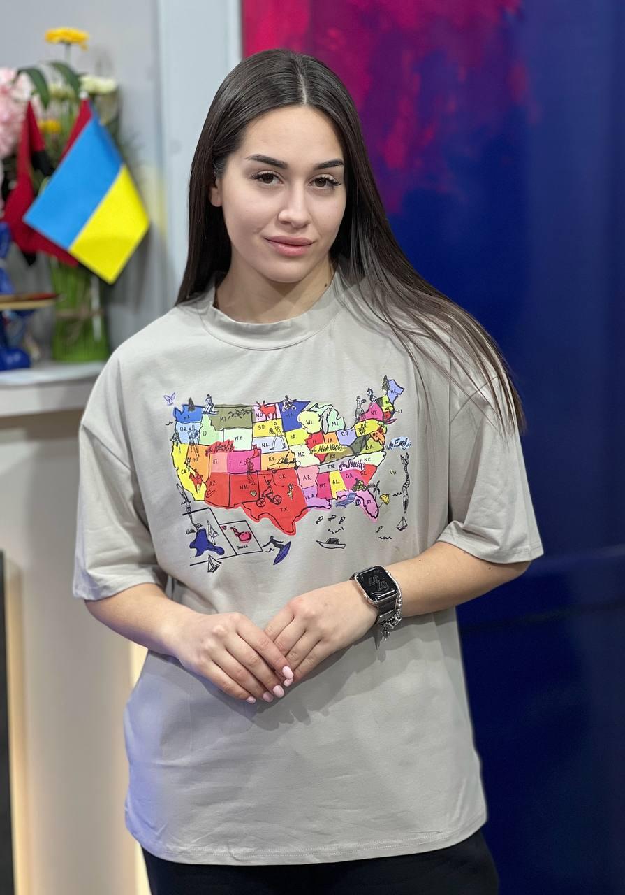 Футболка женская с принтом OS Черный (#25045) - фото 4 Футболка женская с принтом OS Черный (#25045) - фото 4