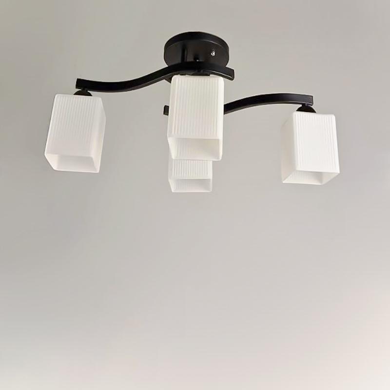 Люстра потолочная Light House SRS-16242/4 на четыре лампы Черный/Белый