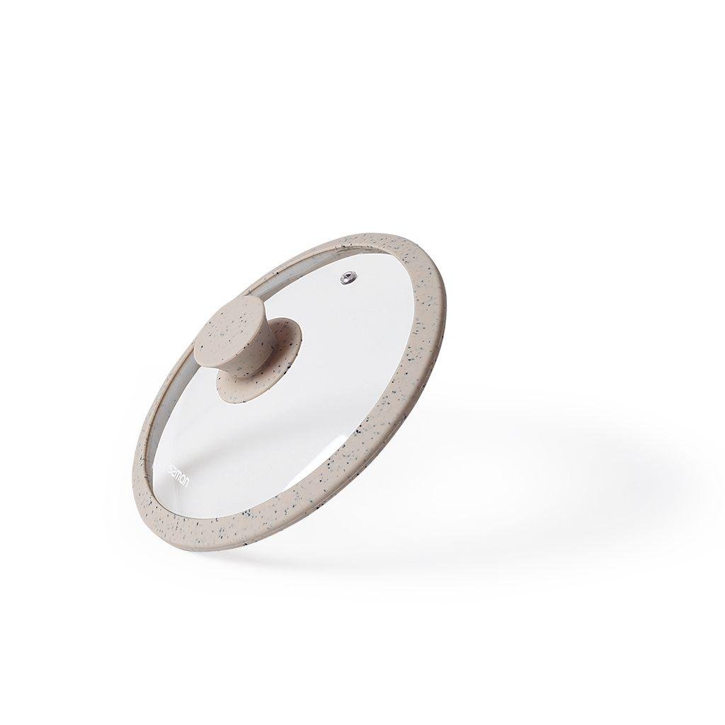 Крышка Fissman Arcades 20х5 см стеклянная с силиконовым ободком (9985)