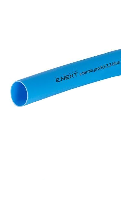 Ізоляційна трубка термозбіжна E.NEXT e.termo.pro.9,5.3,2.blue Ø 9,5/3,2 мм з клейовим шаром 1 м Синій (p092028)